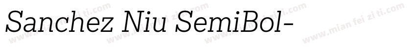 Sanchez Niu SemiBol字体转换